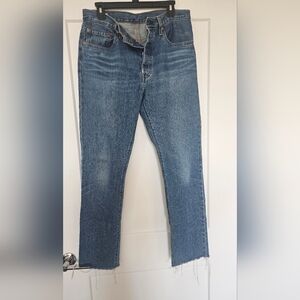 Classic Blue Men's Levi 501 Straight-Leg Jeans,Size W31/L32